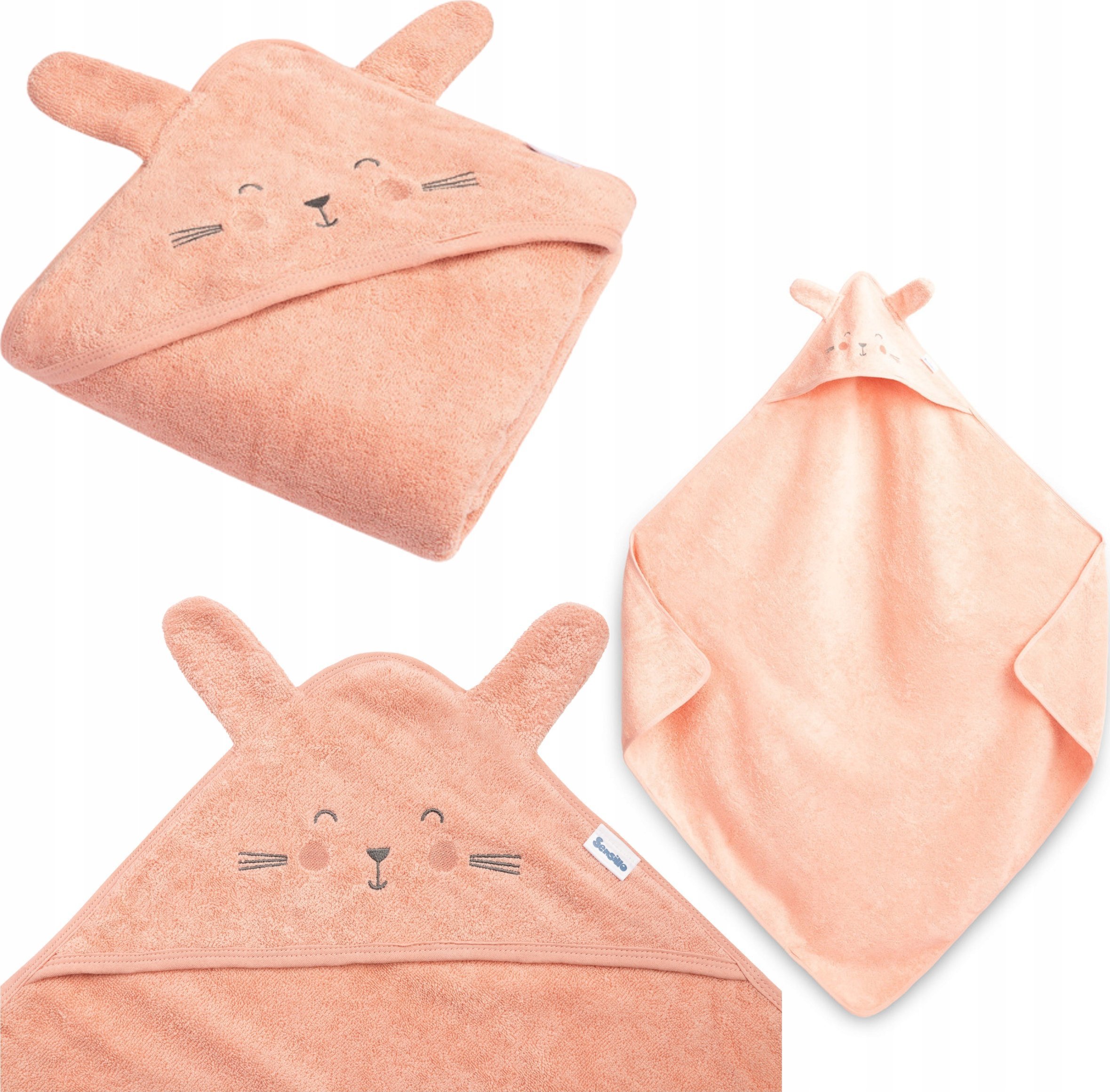 Sensillo OKRYCIE KĄPIELOWE KRÓLIK 90X90 RÓŻOWY