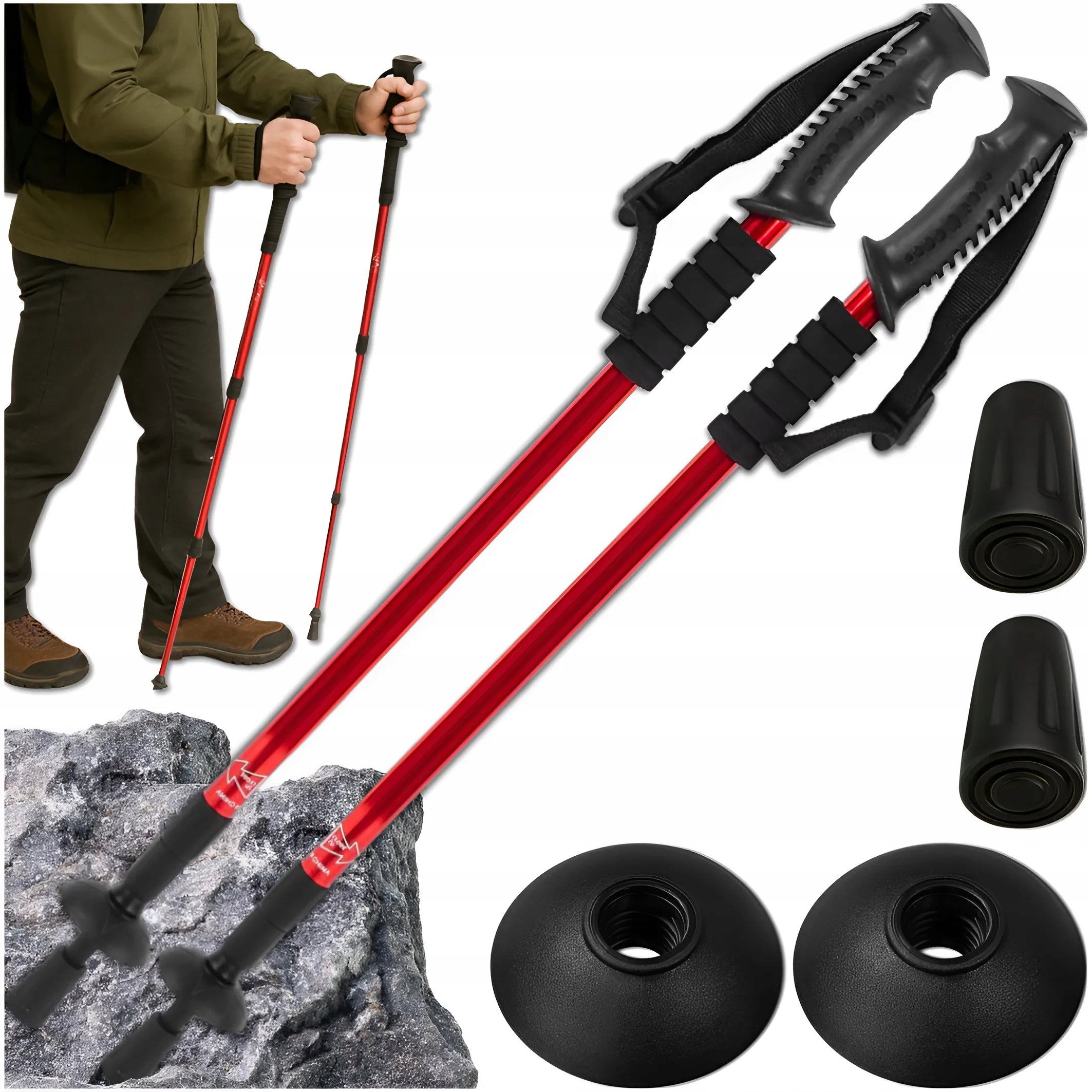 KIJE NORDIC WALKING KIJKI SKŁADANE REGULOWANE DO CHODZENIA TELESKOPOWE