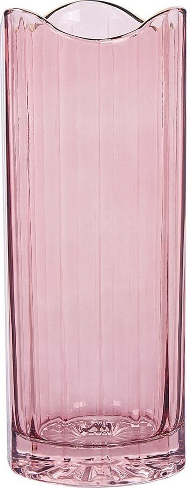 Ramka Beliani Wazon na kwiaty szklany 30 cm różowy PERDIKI!