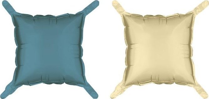 Balon foliowy Kwadrat beżowo-granat 35x35cm 4szt