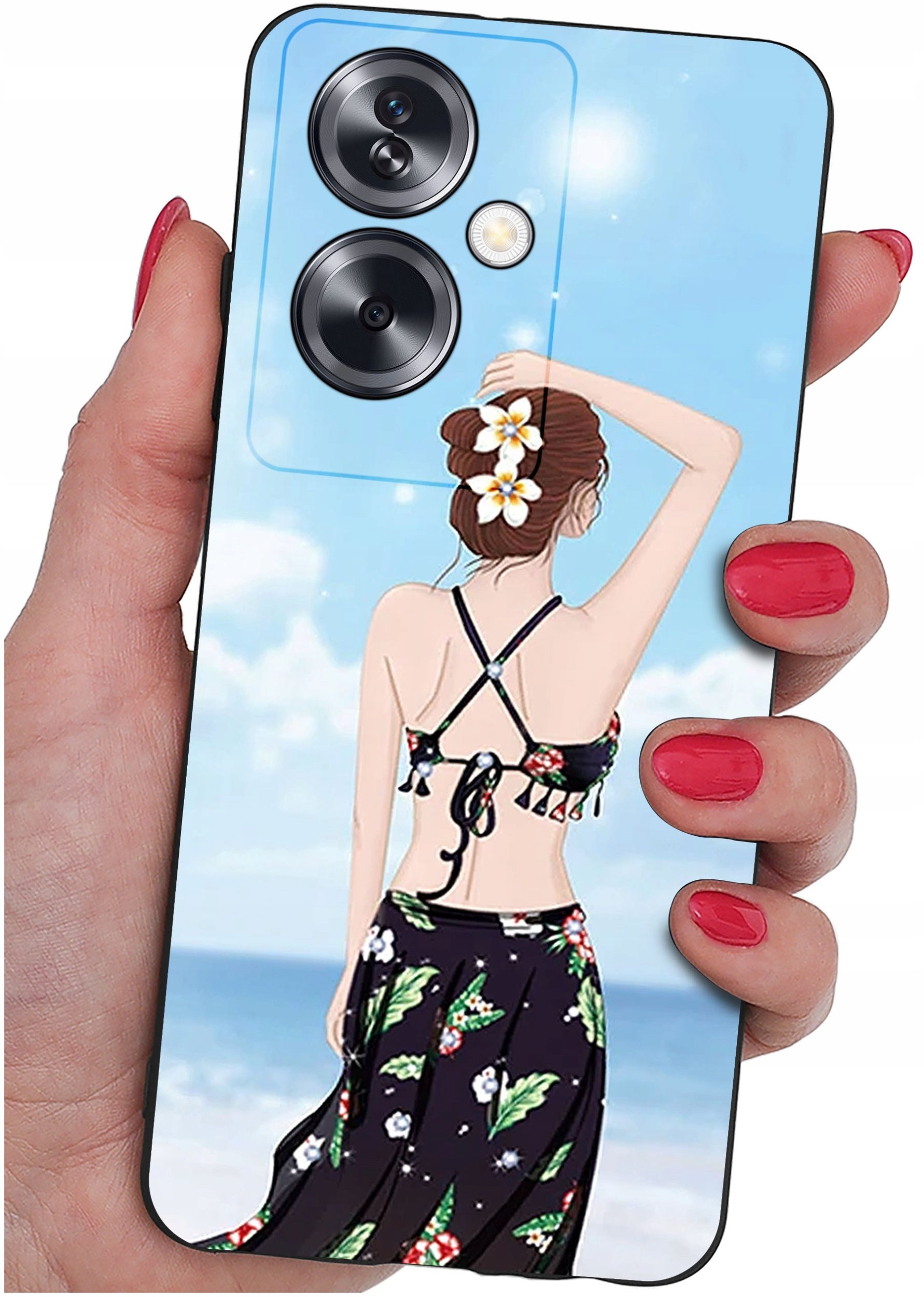 ETUI do Oppo A79 5G WZORY |SILIKONOWE MATT CASE + SZKŁO ochronne 9H