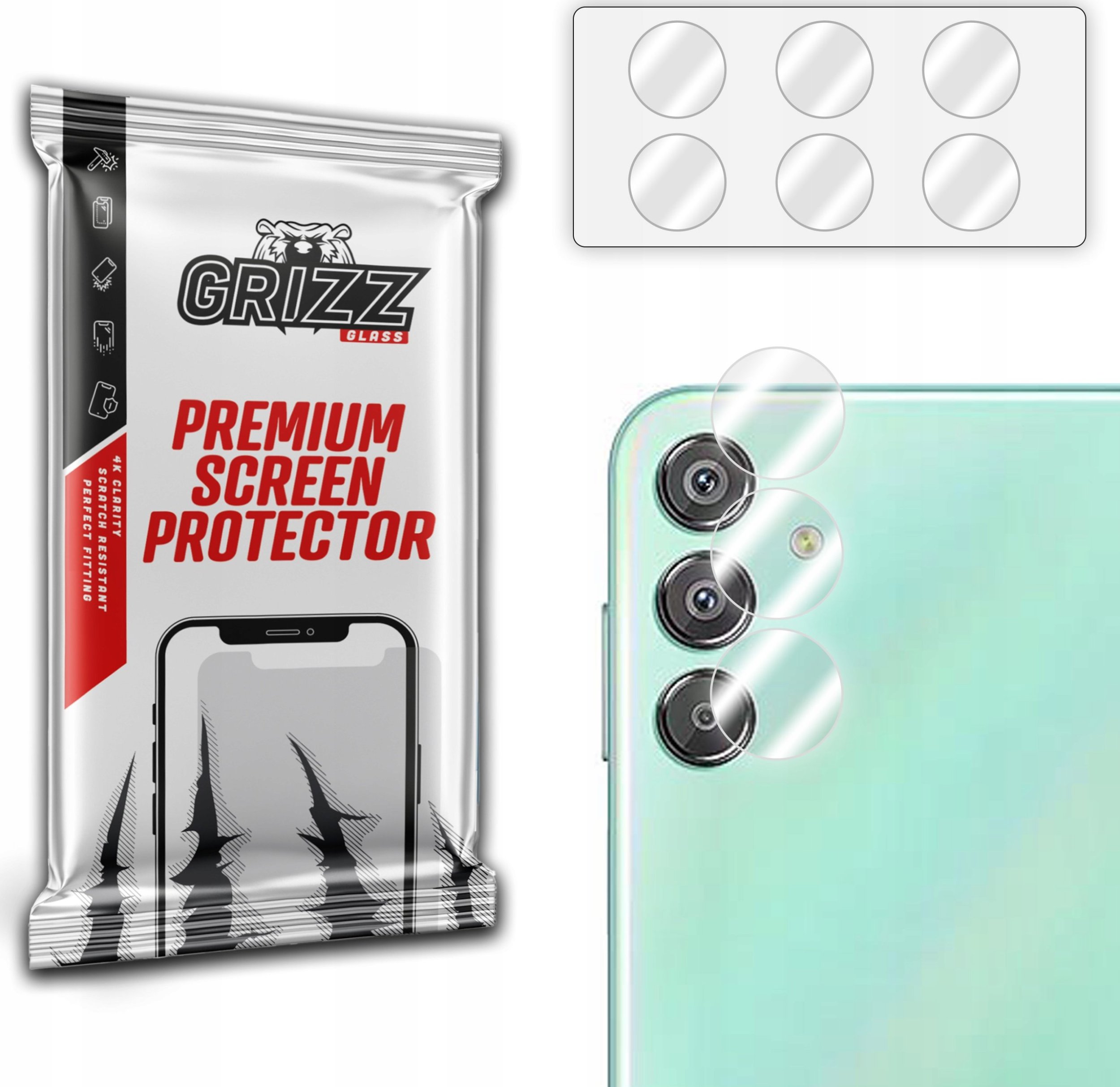 GrizzGlass Szkło na aparat GrizzGlass HybridGlass Camera do Samsung Galaxy F15 5G