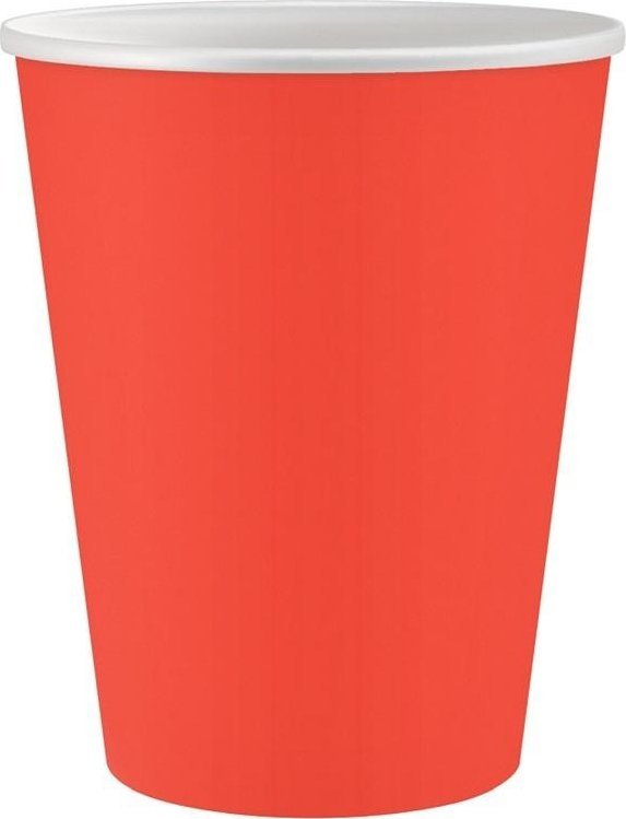 Kubeczki papierowe czerwone 250ml 6szt