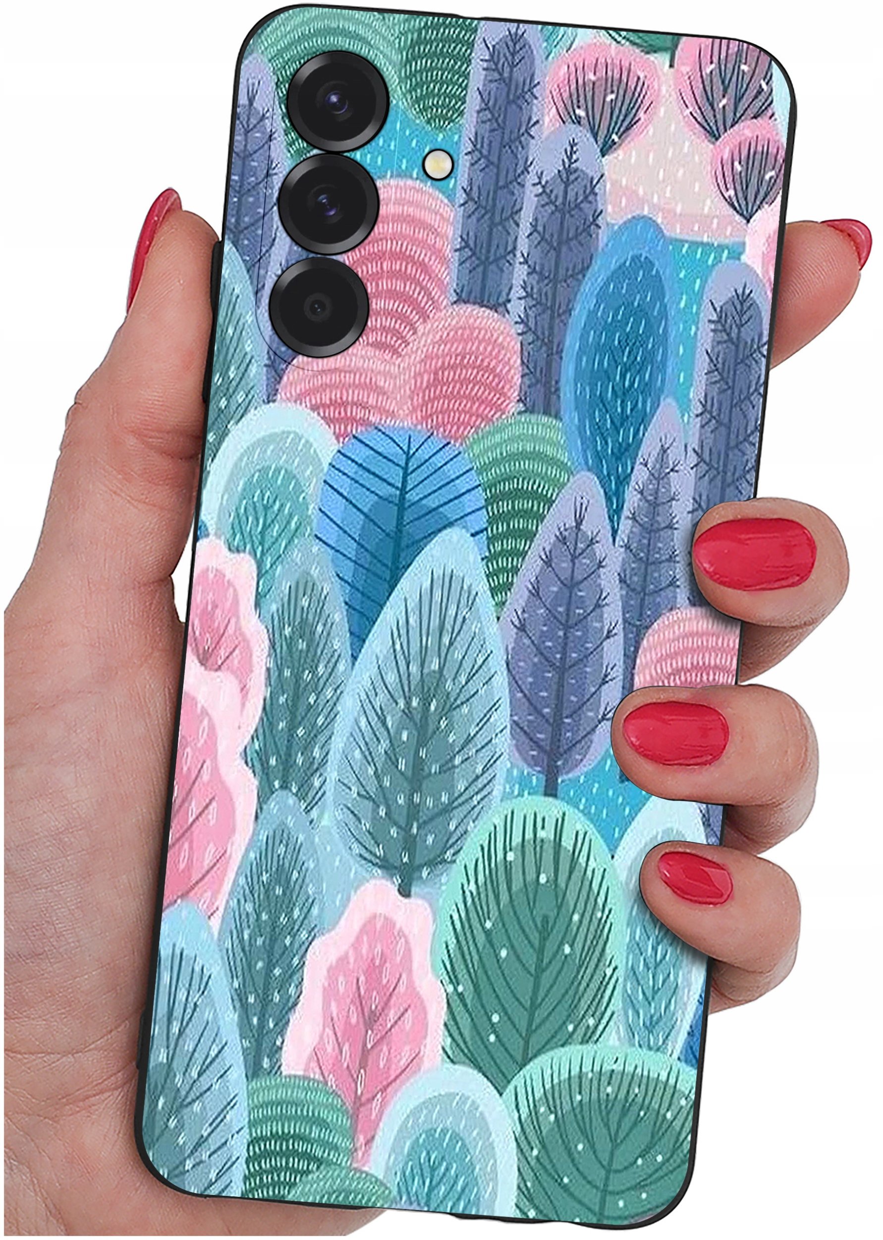 ETUI do Samsung A56 5G | WZORY | SILIKONOWE MATT CASE + SZKŁO 9H