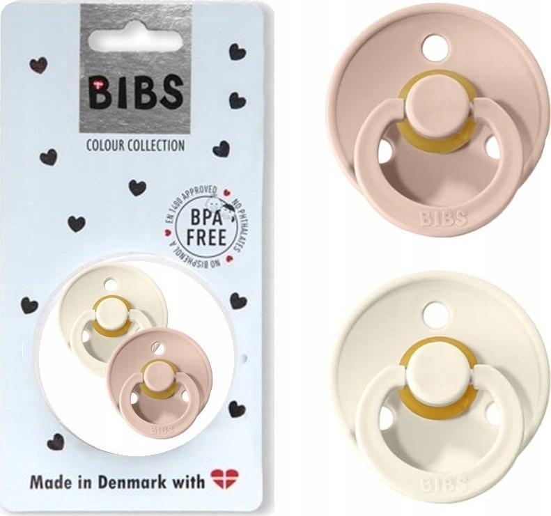 Bibs COLOUR 2-PACK BLUSH & IVORY L Smoczek uspokajający, kauczuk Hevea