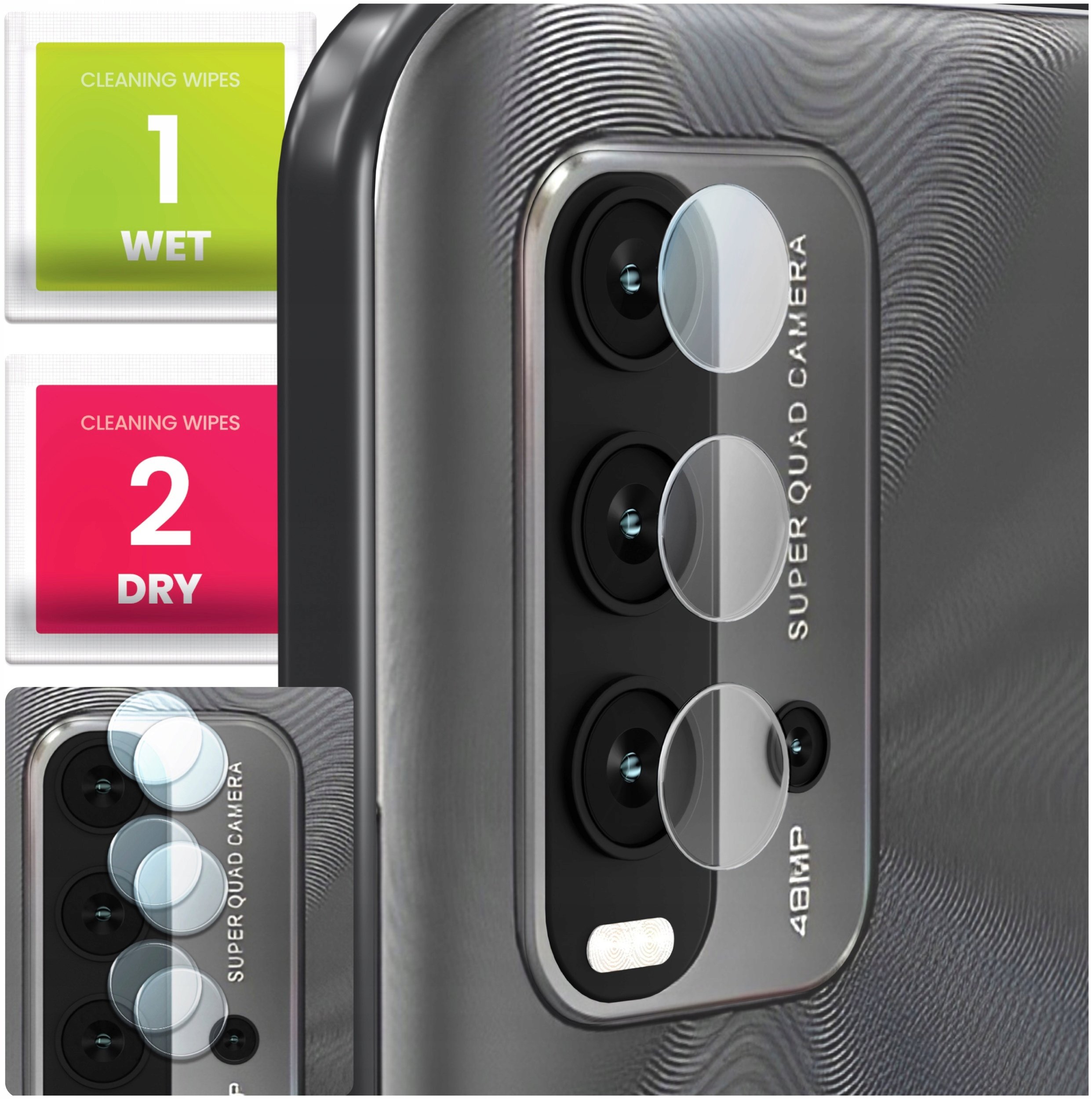 2-PAK Szkło Na Aparat Do Xiaomi Redmi 9T (Hartowane, Ochronne, Na Obiektyw)