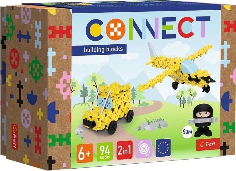 Trefl Klocki Connect - Awionetka / Samochód S