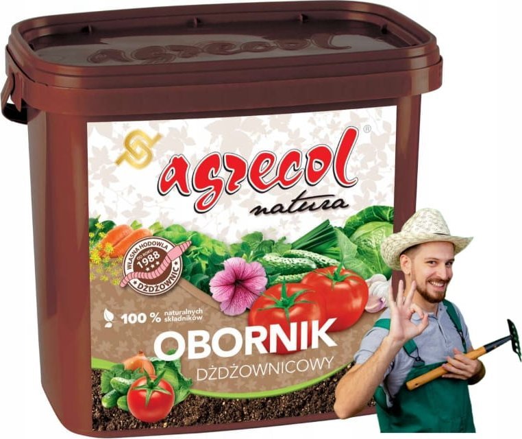 Nawóz naturalny obornik dżdżownicowy 5L Do drzew i krzewów