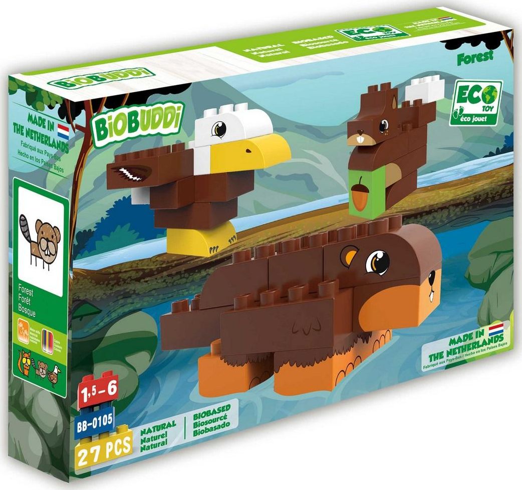 Qelements Klocki ekologiczne Zwierzęta leśne (BB-0105)