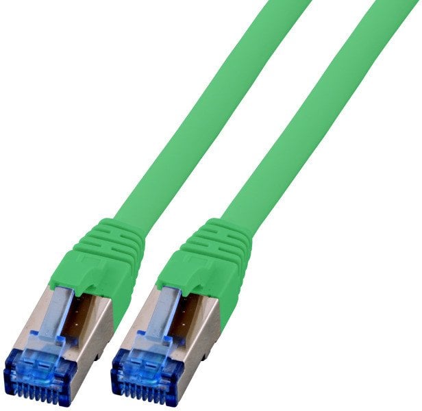 EFB RJ45 Patchkabel S/FTP Cat6A Superflex LSZH GRUEN Laenge 20m 10Gbit 500MhZ 100 Prozent Kupfer mit Cat 7 Rohkabel