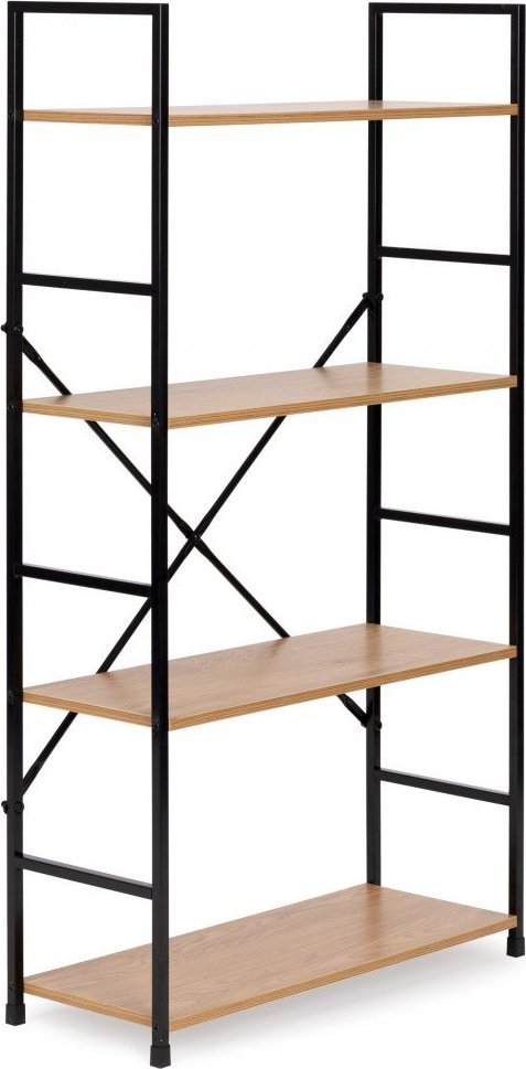 ModernHome Regał drewniany szeroki 4 półki nowoczesny LOFT