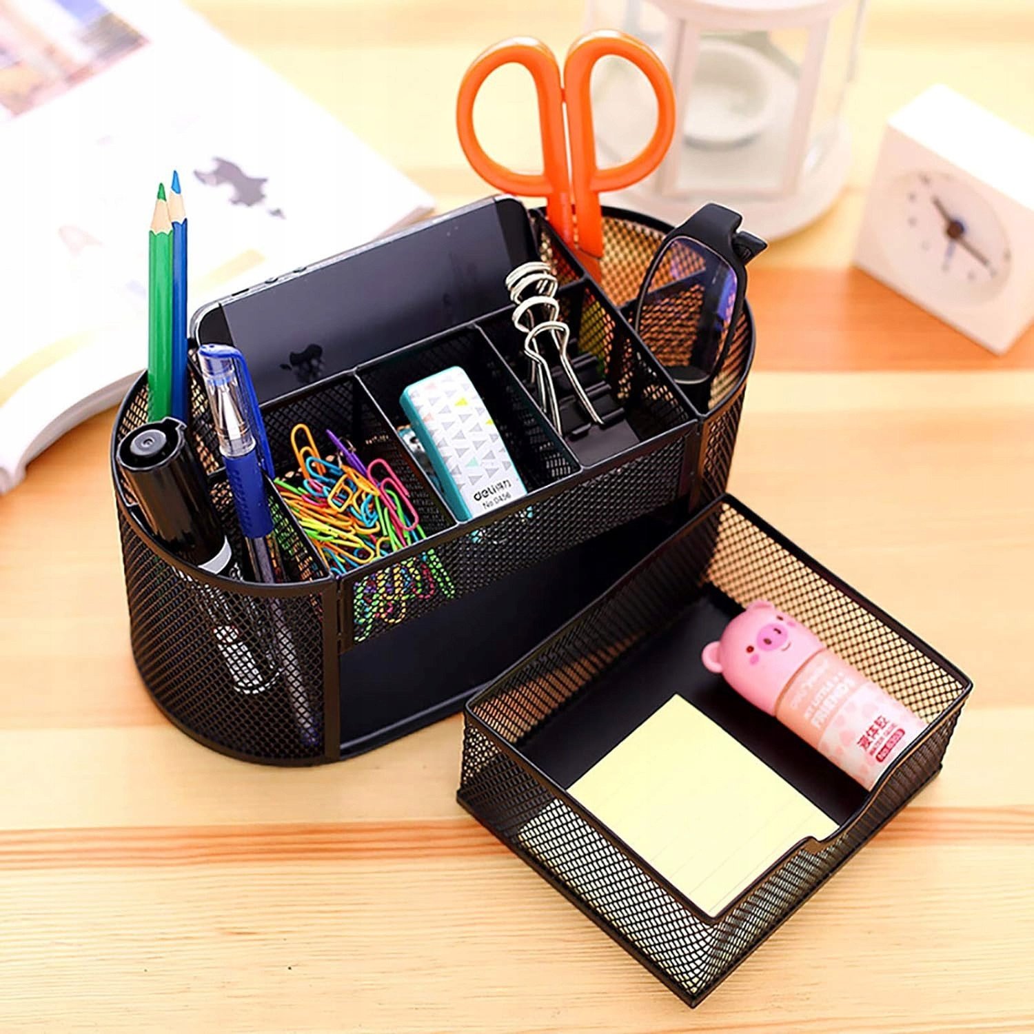 M14A METALOWY ORGANIZER PRZYBORNIK NA BIURKO 9 KOMÓR