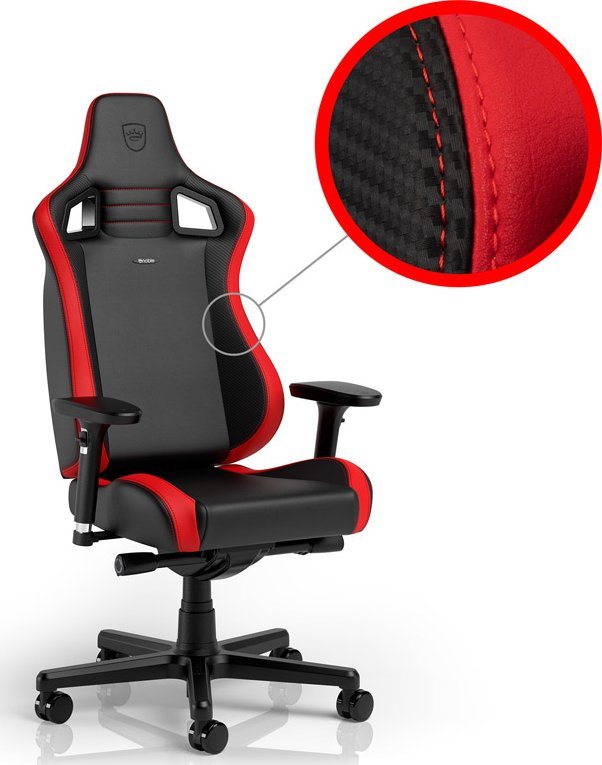 Fotel Noblechairs EPIC Compact - czarny/węglowy/czerwony (GAGC-241)