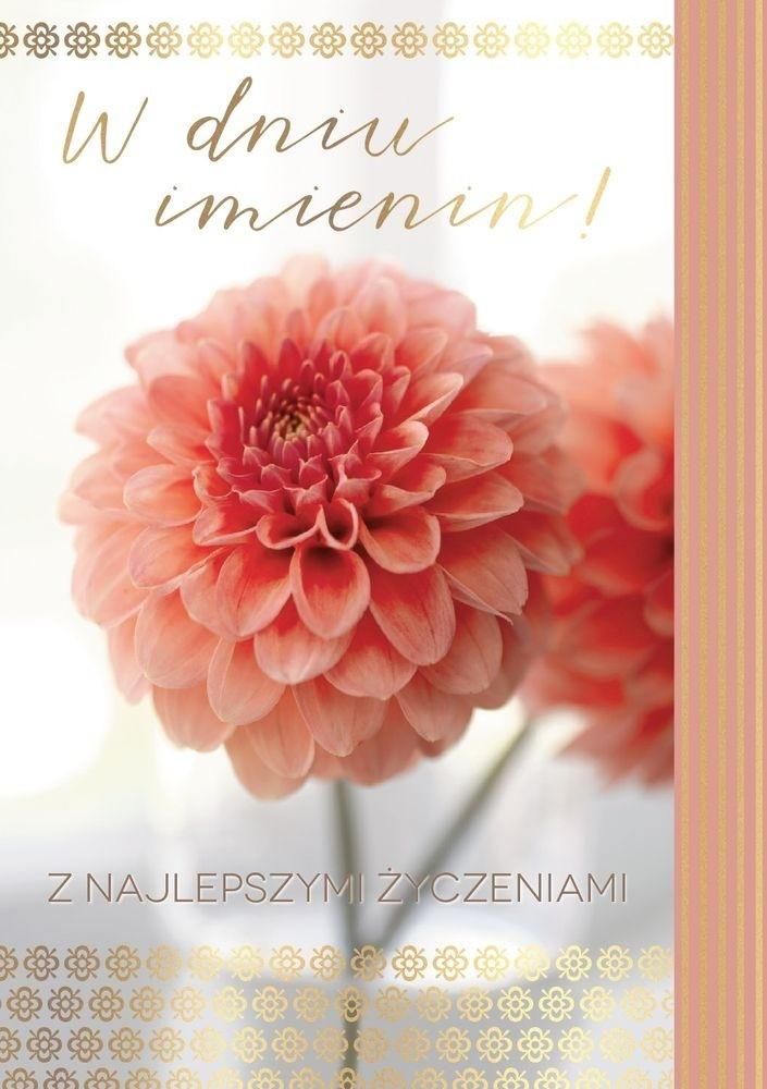 KUKARTKA Karnet Imieniny, dalia, brokat PR-371