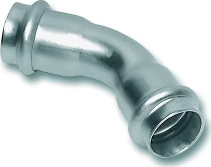 Kolano SANHA-NIROSAN-Stahl szlachetna d45° d54SANHA