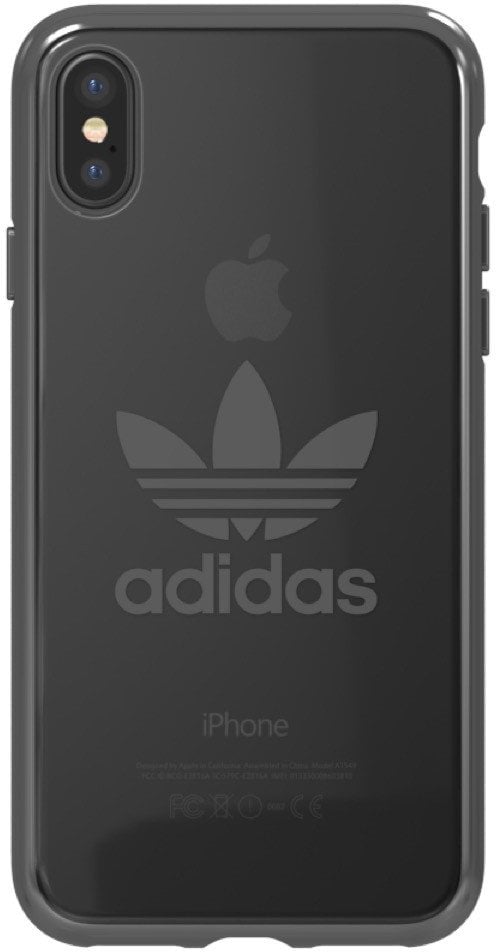 Adidas Clear Case Silicone Case for Apple iPhone X / XS Transparent - Black (EU Blister)