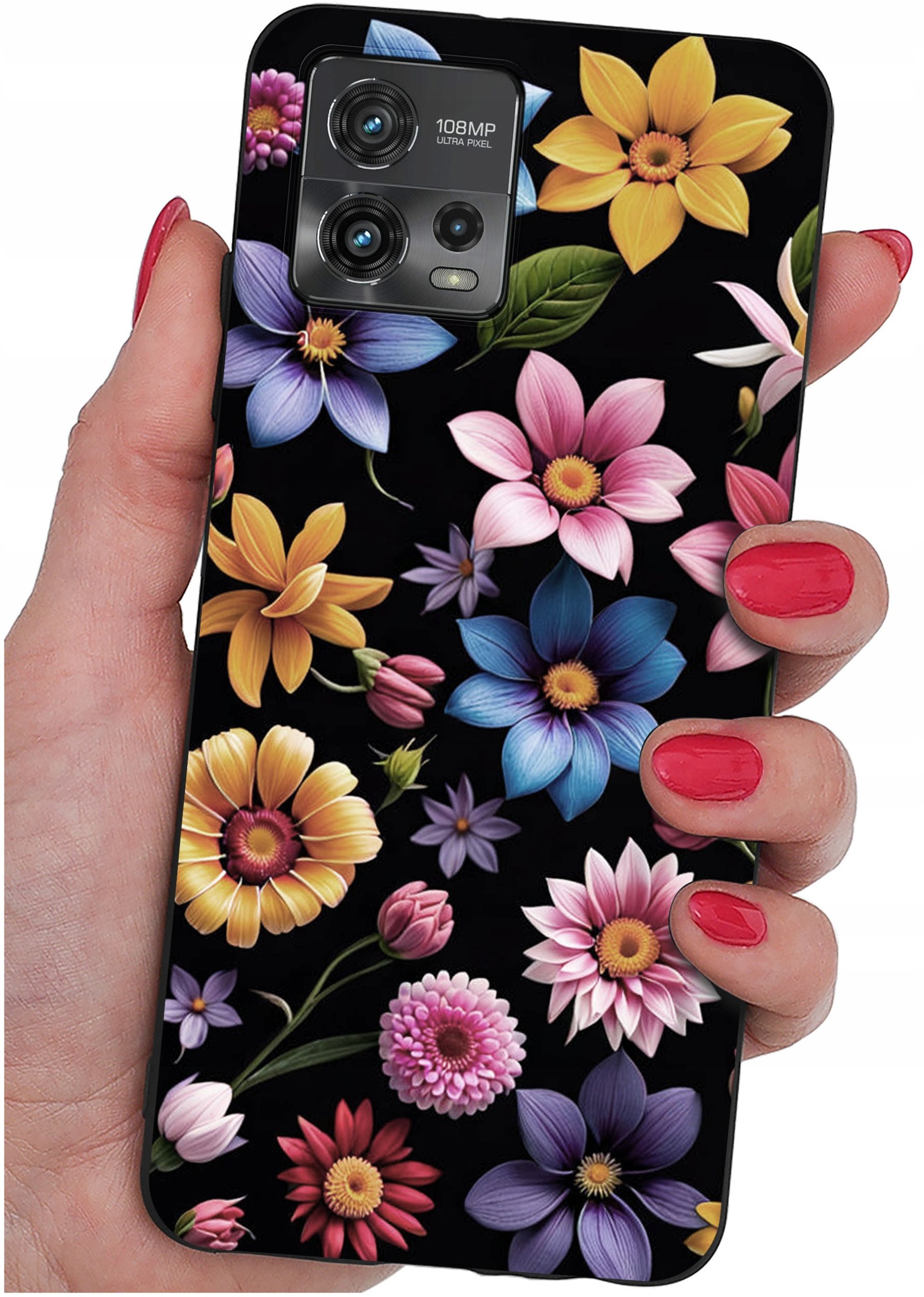 Etui do Motorola Moto G72 WZORY |SILIKONOWE MATT CASE + SZKŁO 9H