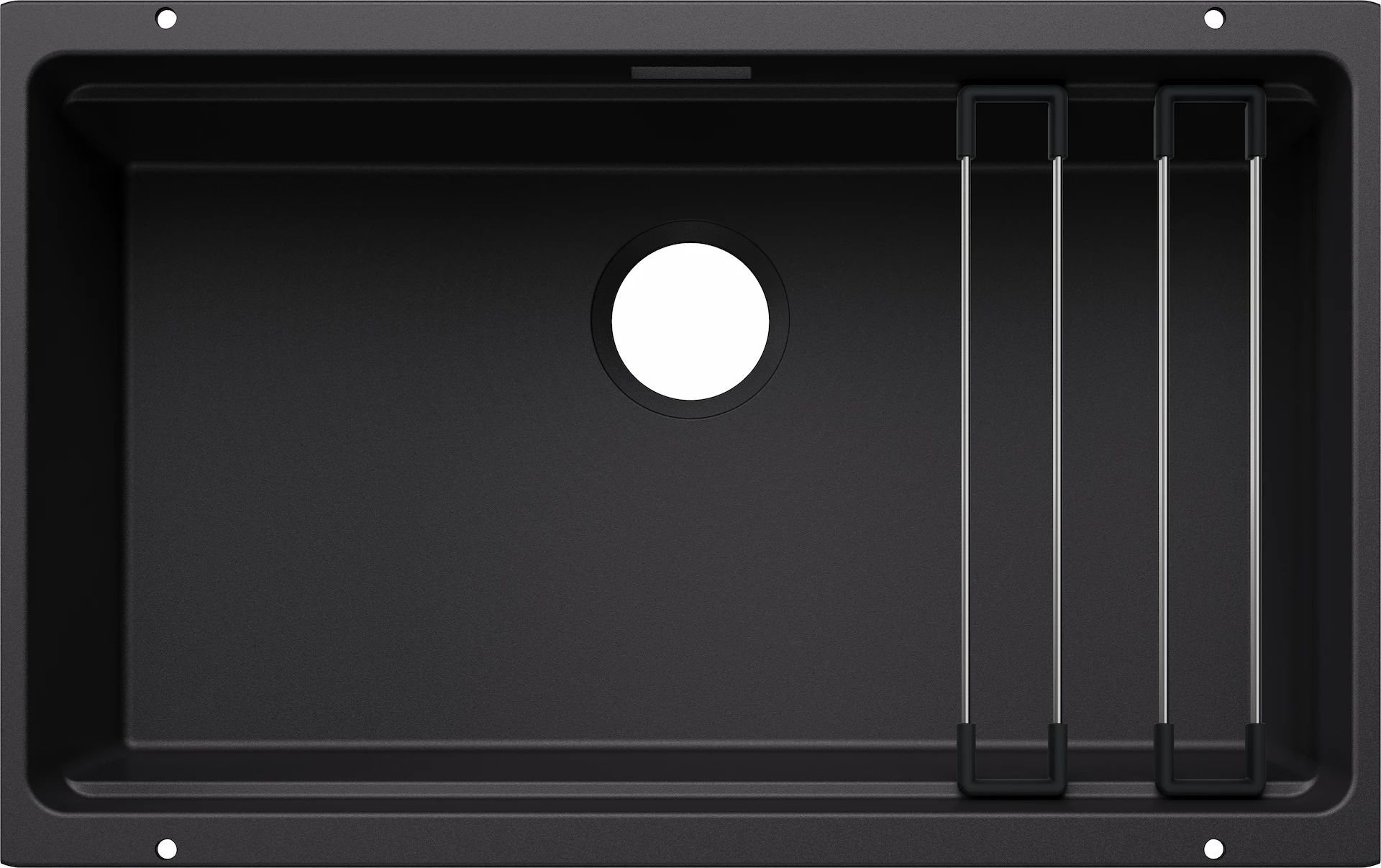 Zlewozmywak Blanco BLANCO ETAGON 700-U Silgranit czarny, bez armatury, szyny