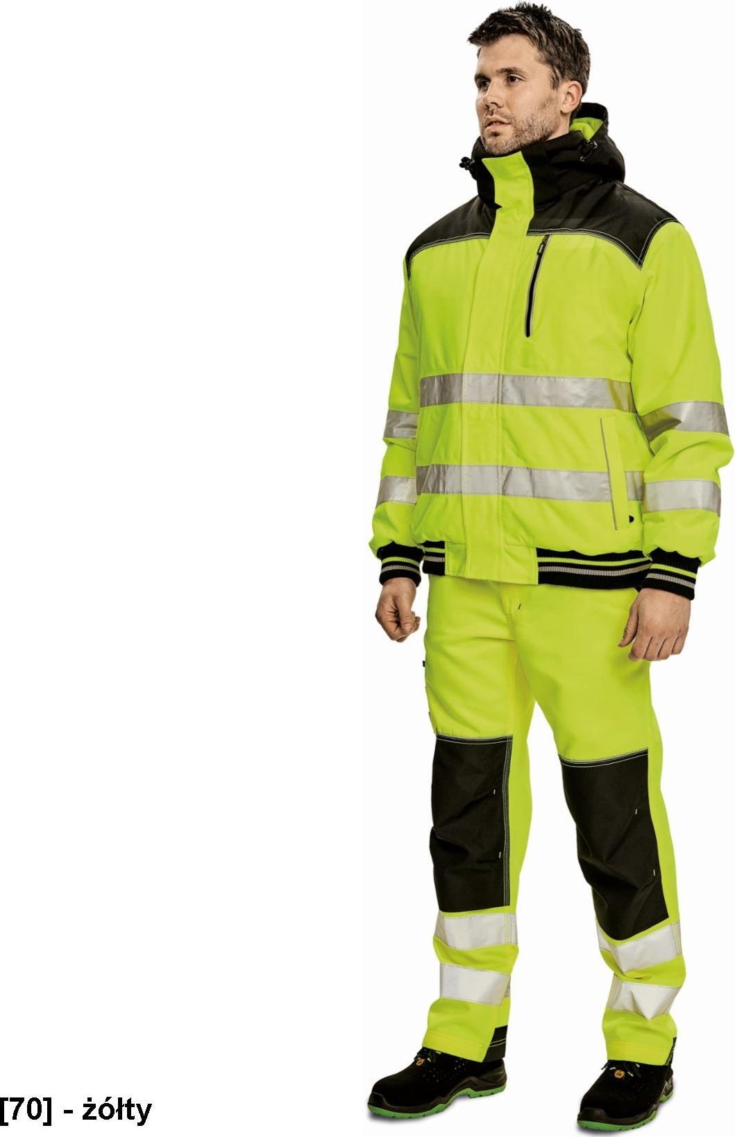 CERVA KNOXFIELD HI-VIS PILOT- kurtka zimowa, 100% poliester, - żółty, rozm. S