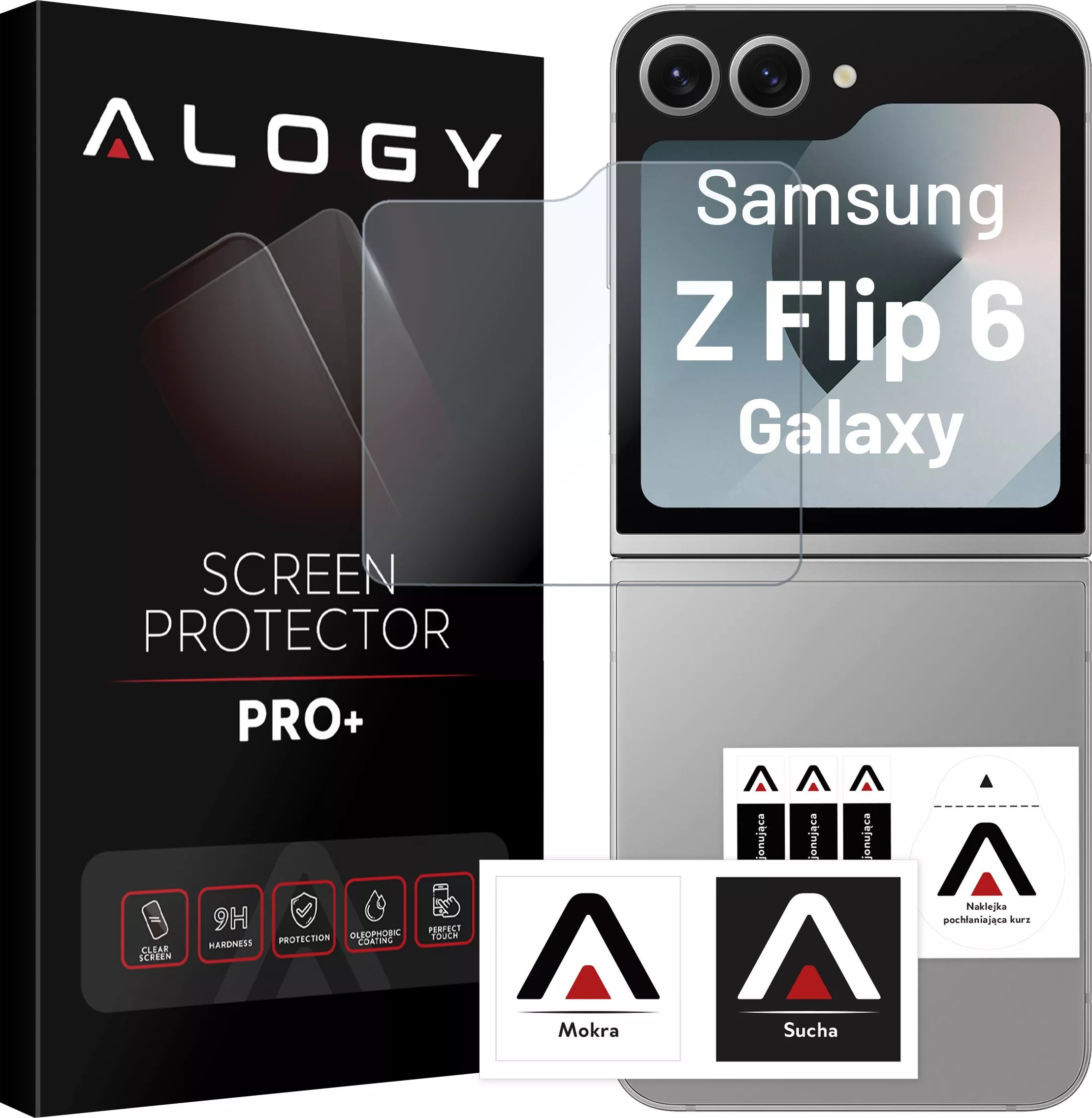 Szkło hartowane do Samsung Galaxy Z Flip 6 ochrona na ekran Alogy Screen Protector PRO+ na zewnętrzny ekran telefonu