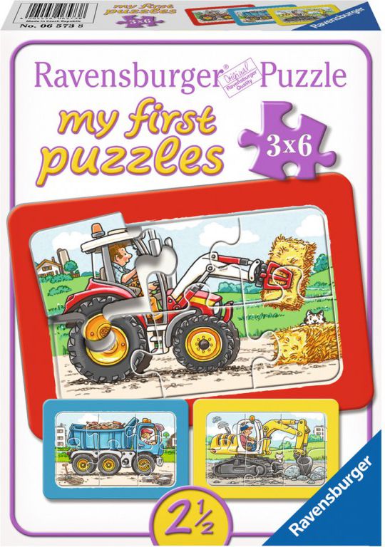 Ravensburger Moje pierwsze puzzle Pojazdy 3 x 6 el. (065738)