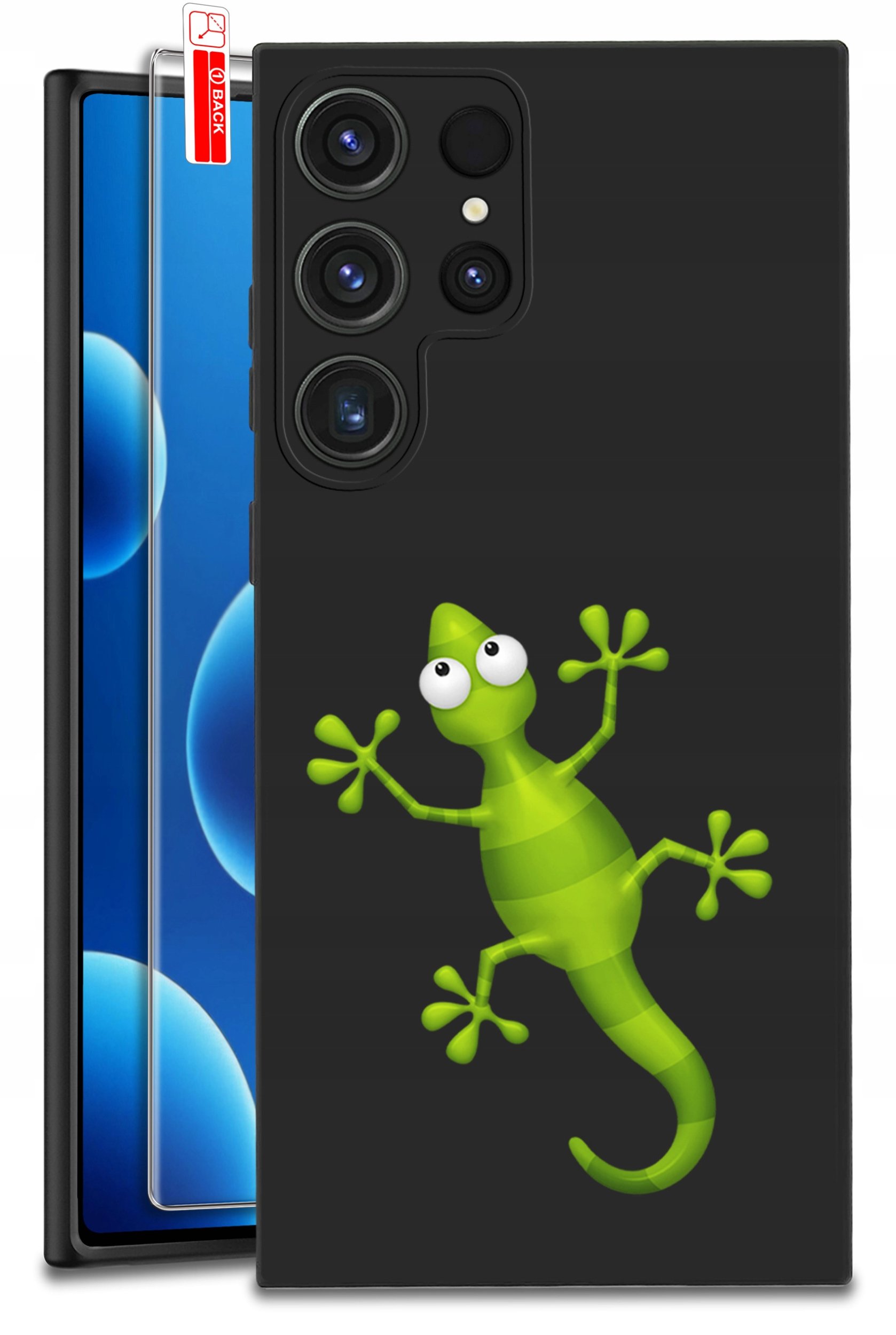 ETUI do Samsung Galaxy S25 Ultra WZORY | SILIKONOWE MATT CASE + SZKŁO 9H