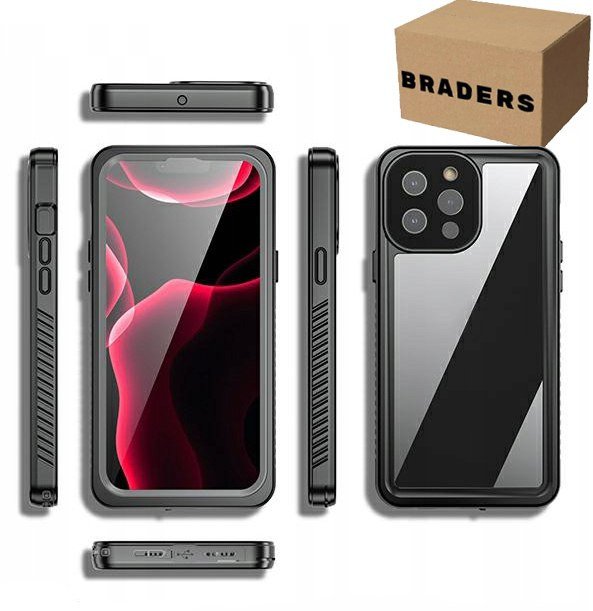 Wodoodporne etui IP68 czarne do Apple iPhone 16e - pancerna ochrona