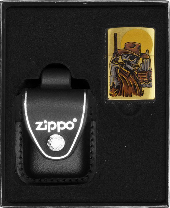 Zestaw ZIPPO Zapalniczka WILD WEST SKELETON Prezentowy No3