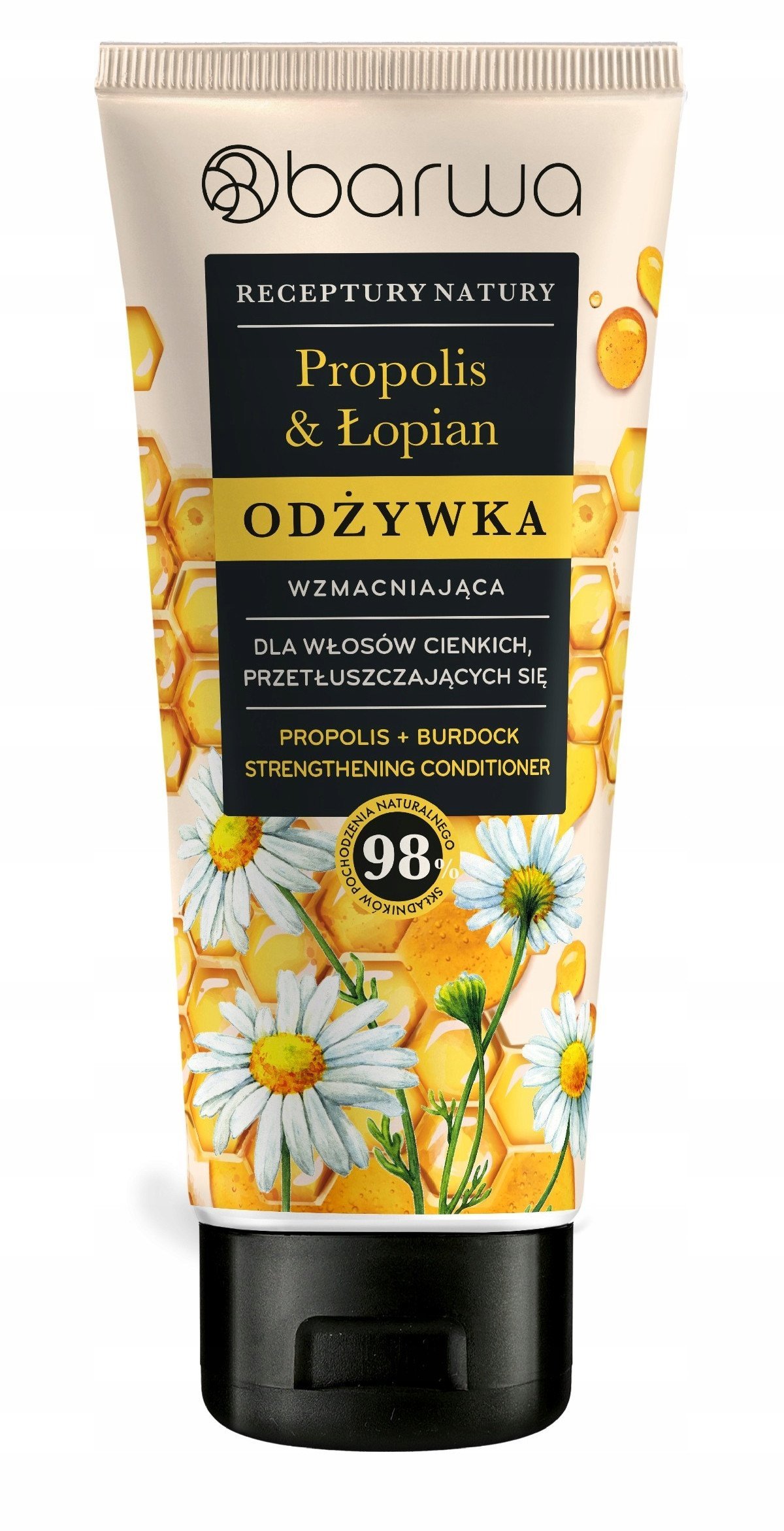 BARWA Receptury Natury Odżywka wzmacniająca do włosów cienkich i przetłuszczających się - Propolis & Aloes