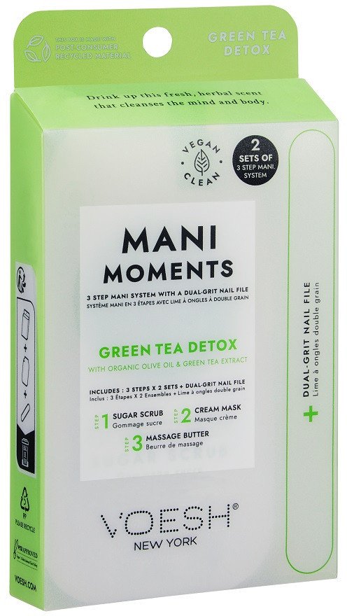 VOESH Mani Moments Duo 2 zestawy do 3-etapowego manicure Green Tea Detox