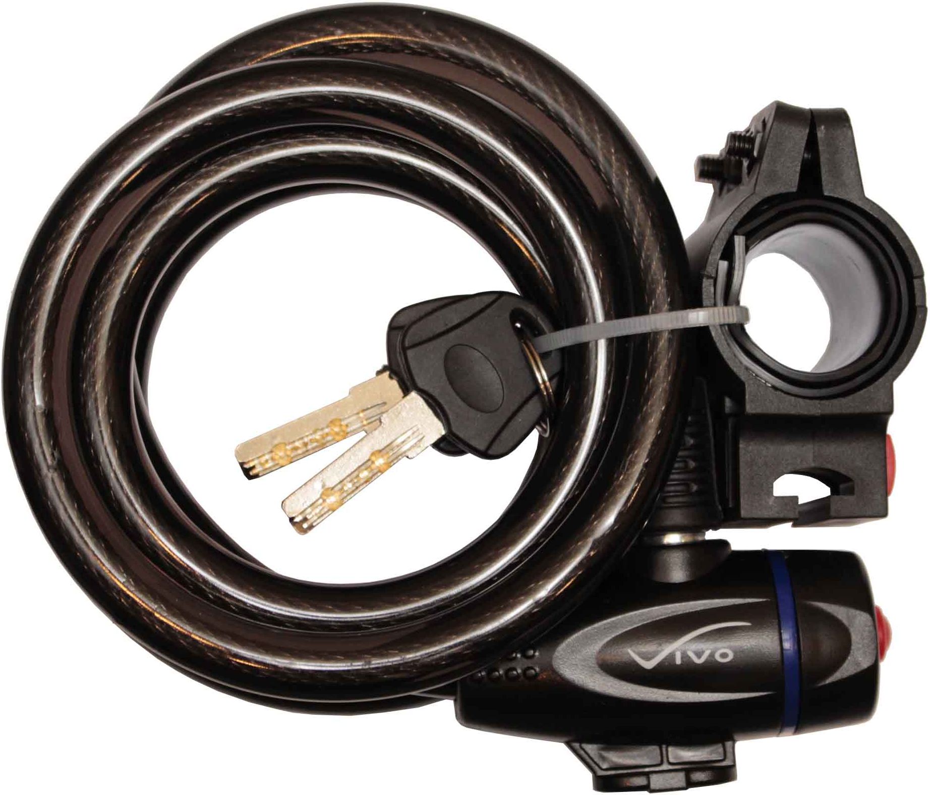 Vivo Zapięcie rowerowe LQ-323 12x1800 mm na klucz czarne