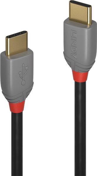 Kabel USB Lindy USB-C - USB-C 2 m Szary (36872)