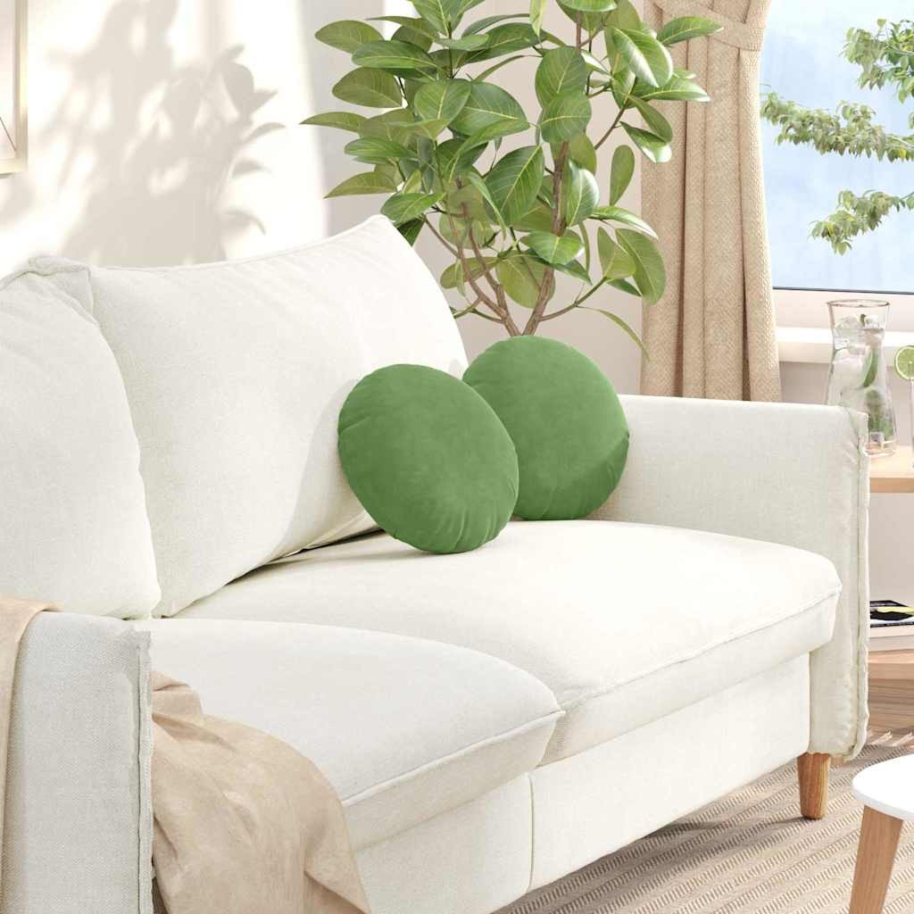 vidaXL Poduszki na siedziska 2 pcs Jasnozielony 40 x 13 cm Aksamit