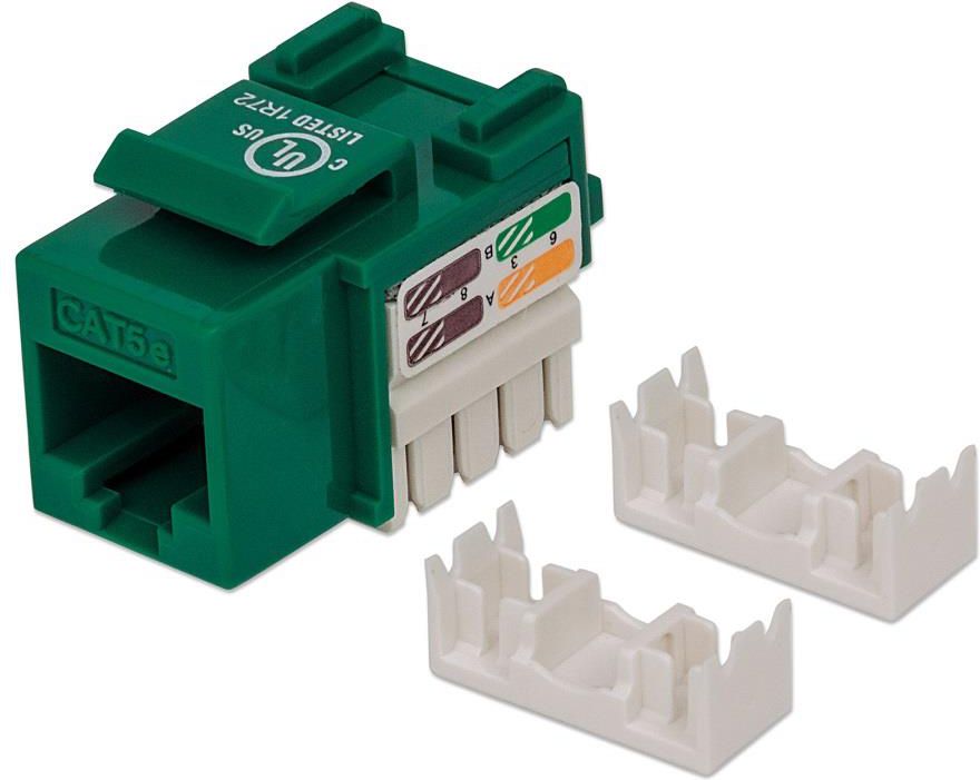 Intellinet Network Solutions Moduł Keystone RJ45 UTP Cat5e Zielony Punch-Down (210997)