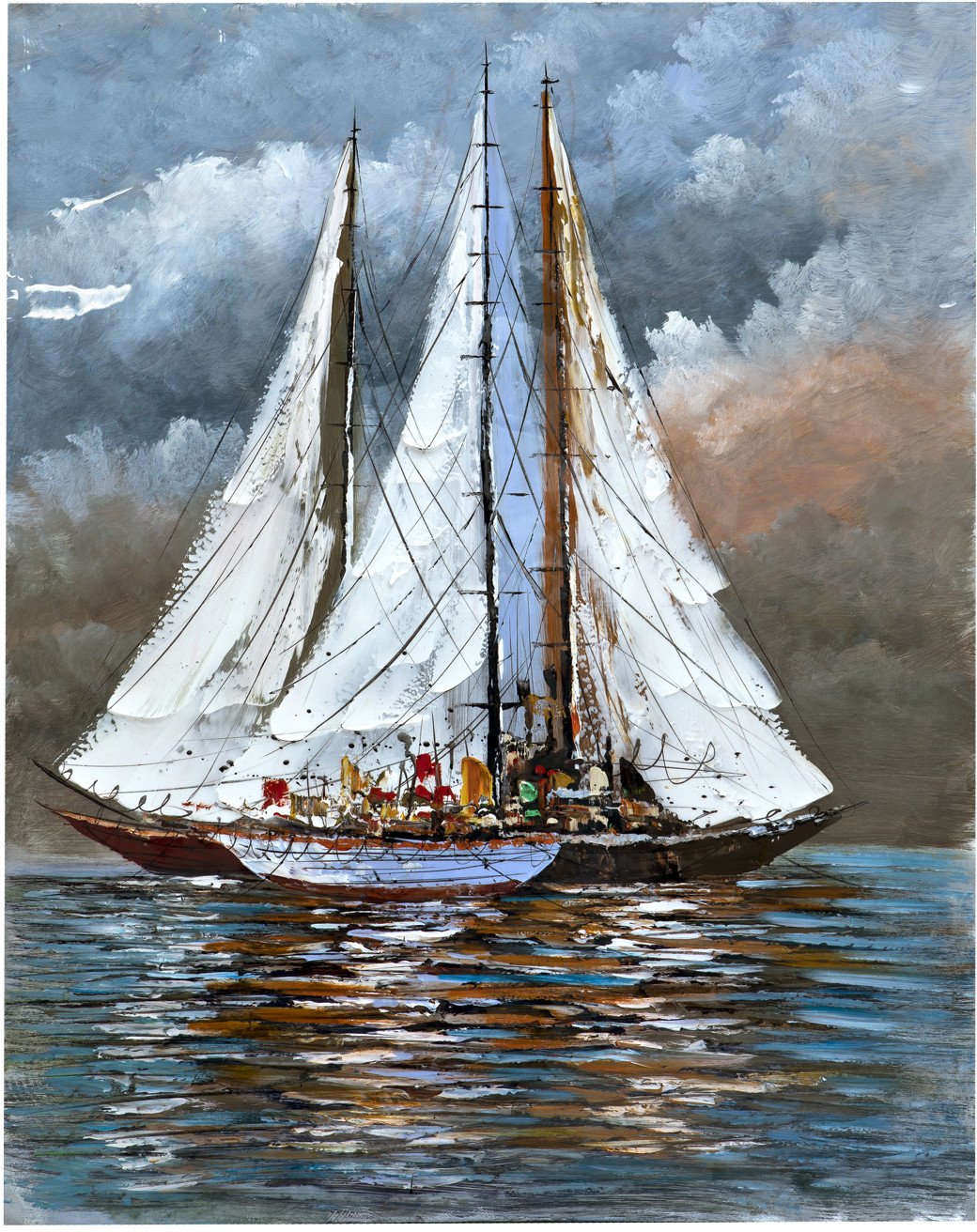 Obraz na płótnie 80x100 cm Jachty na morzu Small