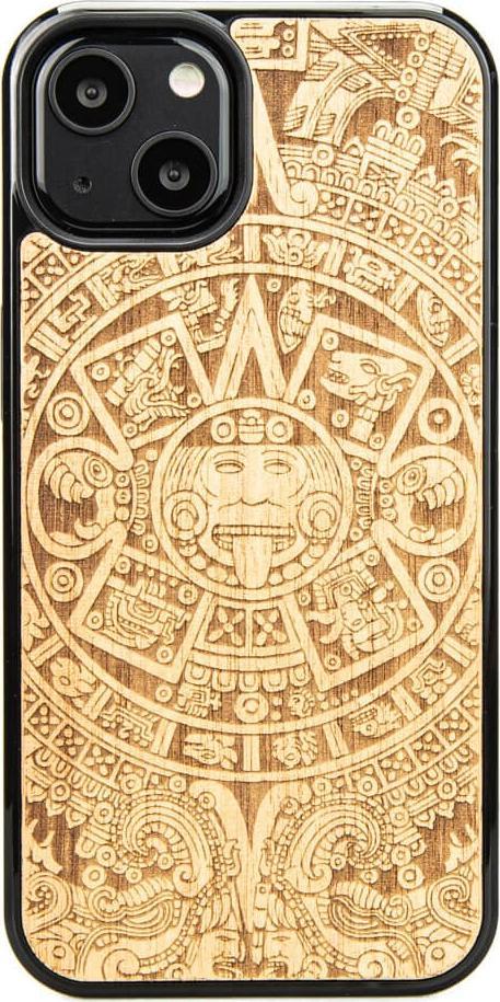 BeWood Drewniane Etui iPhone 13 KALENDARZ AZTECKI ANIEGRE