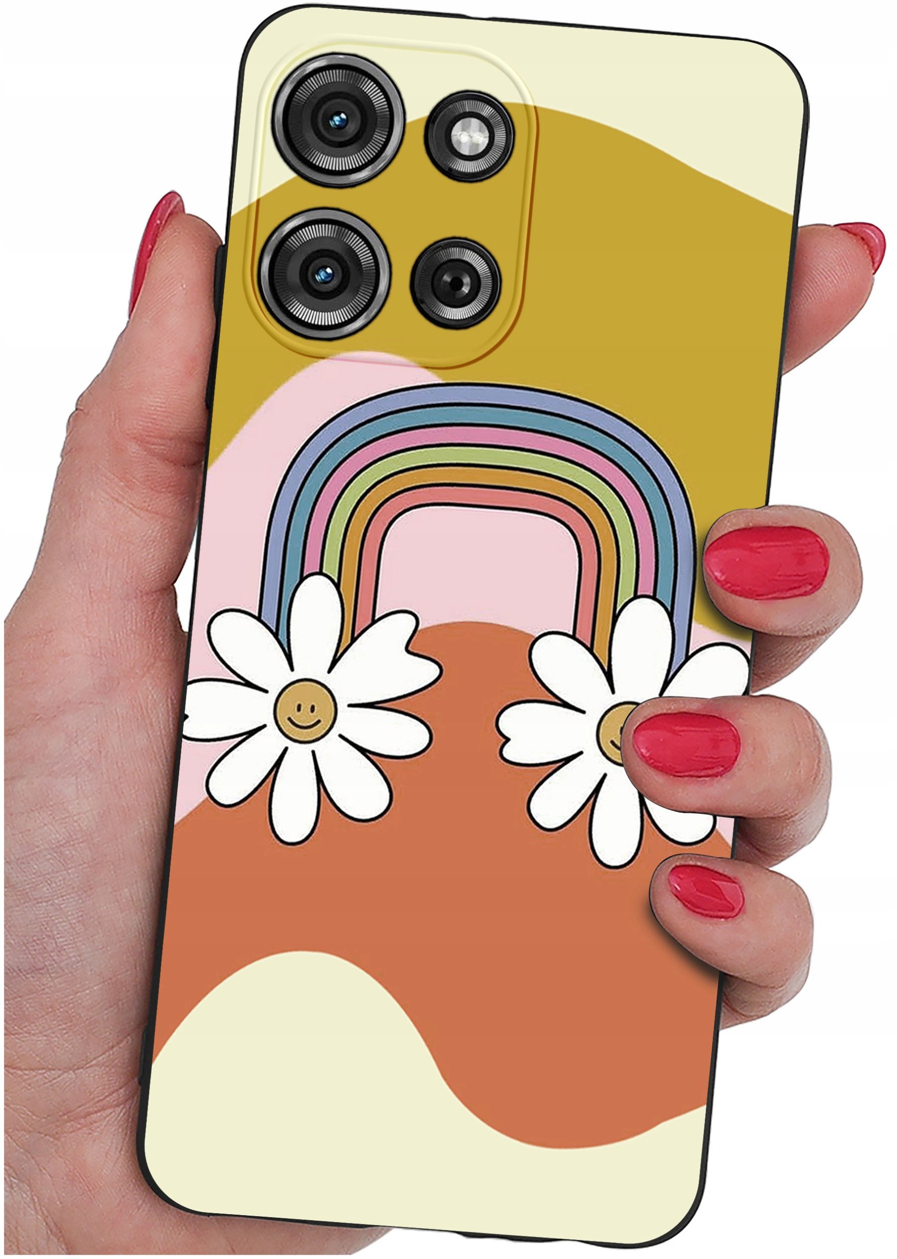 Etui do Motorola G75 5G | WZORY | SILIKONOWE MATT SZKŁO 9H