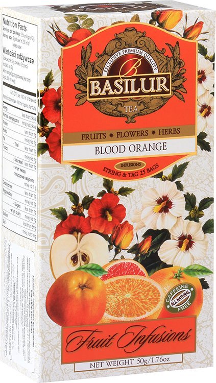 Basilur Basilur BLOOD ORANGE herbata owocowa bez kofeiny pomarańcza cytryna - ekspresowa 25 x 2 g