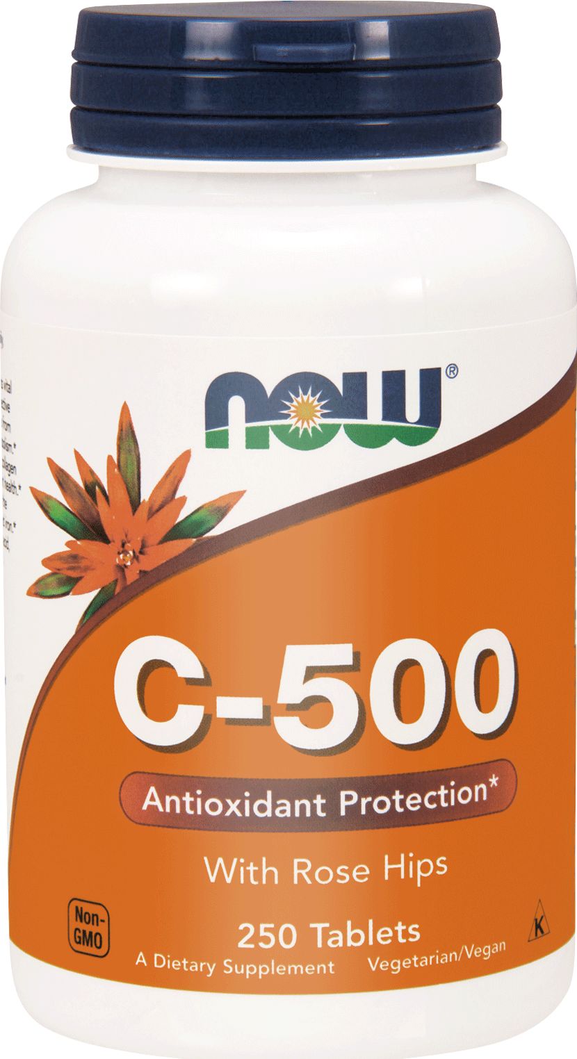 NOW C-500 z owocem dzikiej róży 250 tabletek