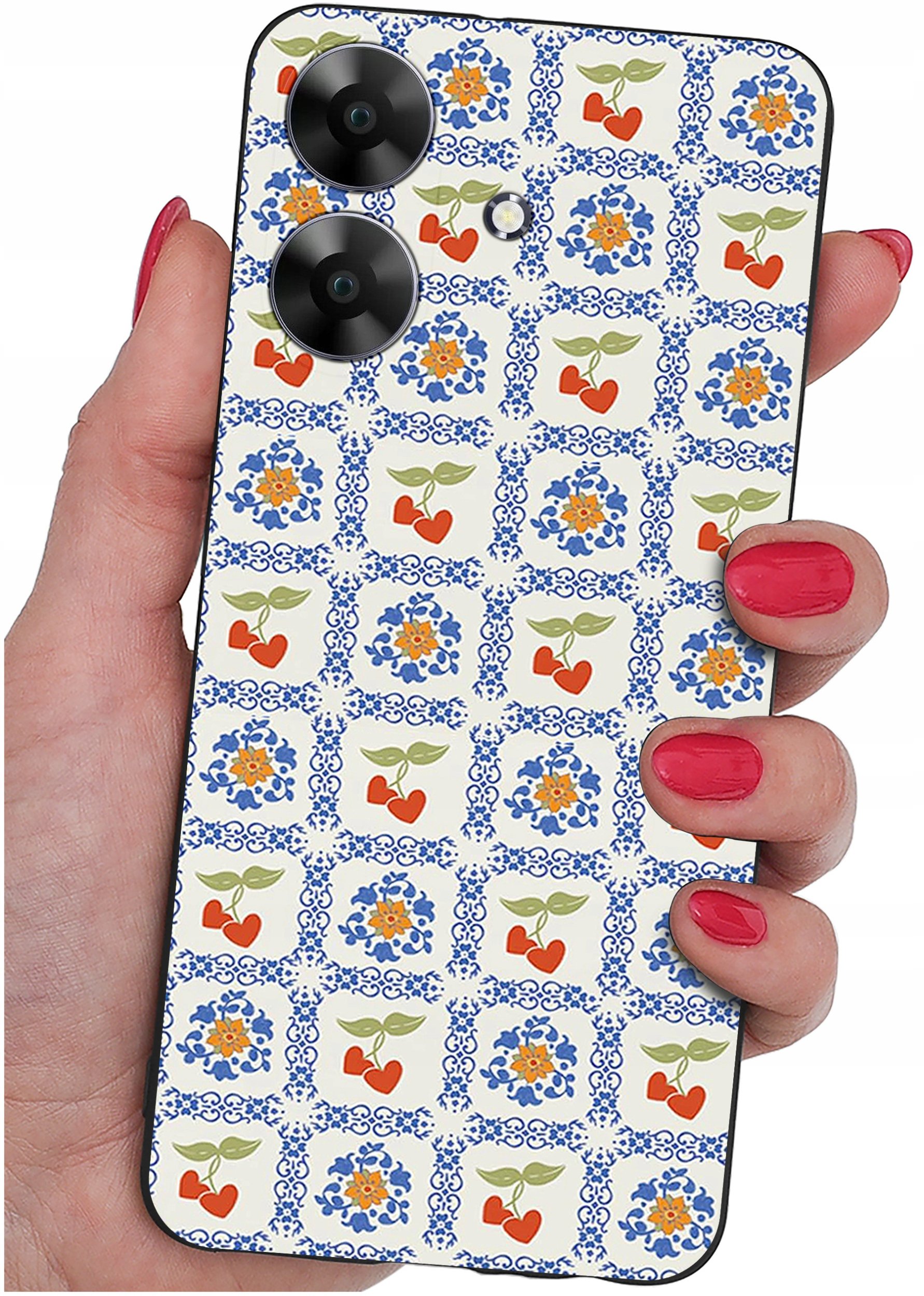 ETUI do Realme Note 60 CASE WZORY | SILIKONOWE MATT CASE + SZKŁO 9H