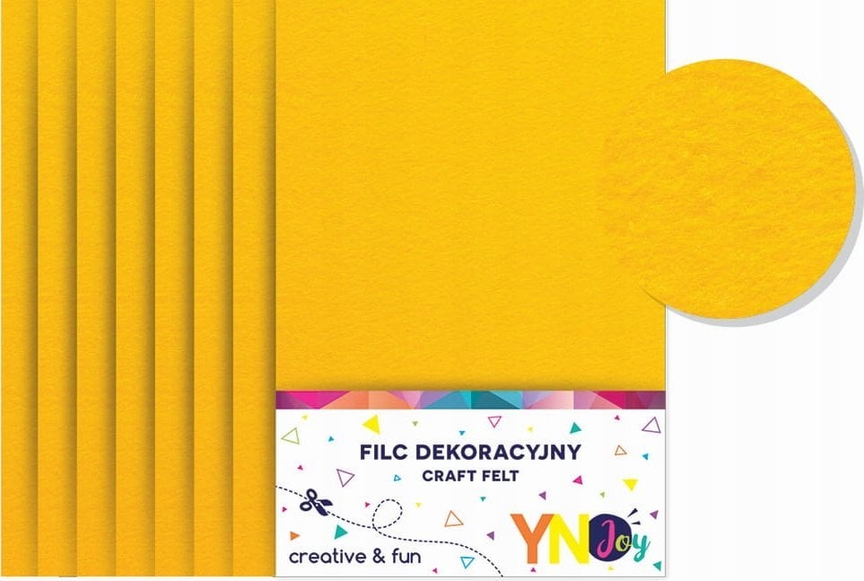 Interdruk Filc dekoracyjny żółty 8 sztuk A4