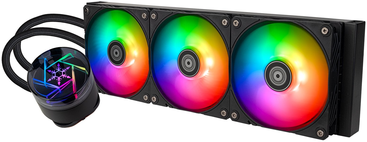 Chłodzenie wodne SilverStone NovaPeak 360 ARGB Procesor Zestaw do chłodzenia płynami 12 cm Czarny 1 szt.