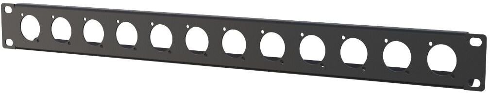 1U rack panel with 12 holes