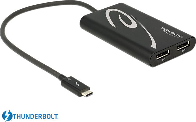 Adapter AV Delock czarny (62708)