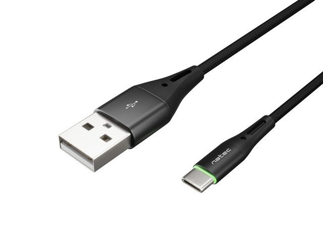 Kabel USB Natec USB-A - USB-C 1 m Czarny (NKA-1957)