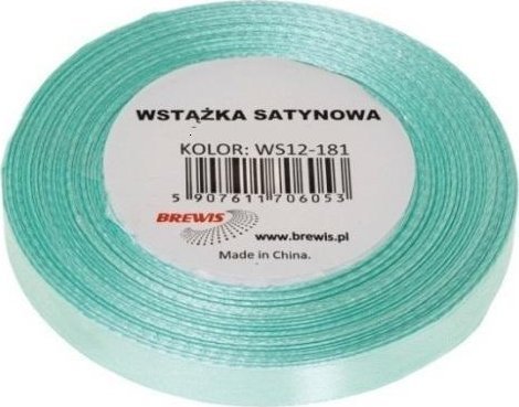 Wstążka satynowa miętowa 12mm x 32m