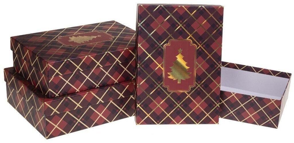 Pudełko prezentowe 3szt Choinka