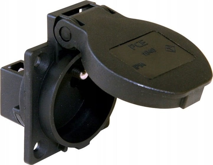 PCE Gniazdo tablicowe 10/16A 2P+Z 230V /50x50/ czarne IP54 1040-0ss