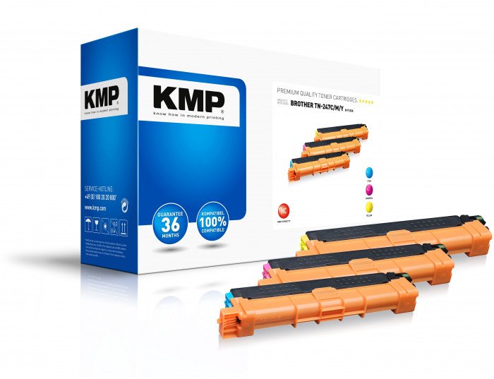 Toner KMP Kmp Toner, zestaw Zamiennik Brother TN-247C, TN-247M, TN-247Y, TN247C, TN247M, TN247Y Cyan, Magenta, Żółty 2300 stron B-T125X (BT125X)