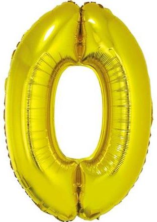 GoDan Balon foliowy cyfra "0" złota, 85cm